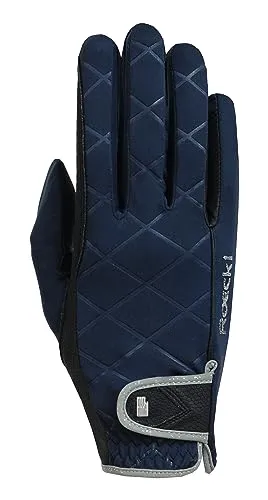 Roeckl Sports Reithandschuh Julia - Damen Winterhandschuh Nachtblau 8 - Reithandschuhe für Damen: Der JULIA vereint Glitzer-Style mit winddichter Funktionalität und bietet wärmende Innenhand für besten Kälteschutz und Griffigkeit.