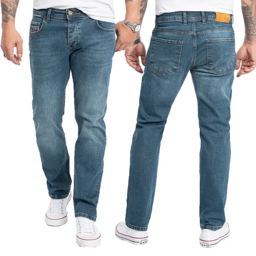 Rock Creek Herren Jeans Regular Fit Stretch Jeans - Modell RC-2275 - Jeans für Herren in Regular Fit, komfortable Passform und stonewashed Look für einen lässigen Style. Erhältlich in 36 Größen, ideal für XXL-Männer.