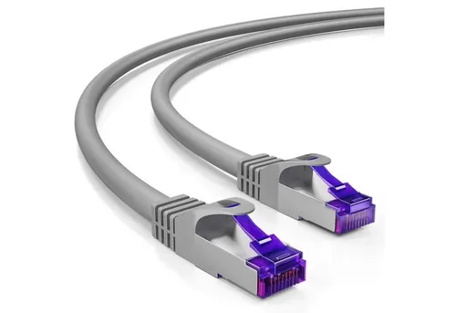deleyCON deleyCON 5m RJ45 Patchkabel SFTP PiMF Netzwerkkabel mit CAT7 Rohkabel LAN-Kabel