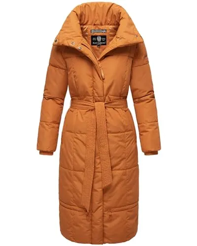 Navahoo Damen Wintermantel Mirenaa Rusty Cinnamon XXL - Funktionsjacke mit stylischem Taillengürtel und hohem Stehkragen, wasser- und windabweisend für optimalen Schutz in der kalten Jahreszeit.