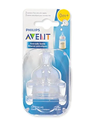Philips AVENT Anti-Colic Nipple, Clear, Newborn by Philips AVENT