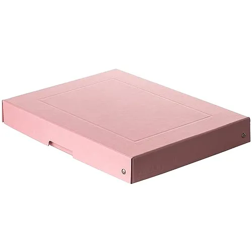 Original Falken 5er Pack PureBox Pastell. Made in Germany. 40 mm hoch DIN A4 pink. Aufbewahrungsbox mit Deckel aus stabilem Karton Vegan Geschenkbox Transportbox Schachtel Allzweckbox