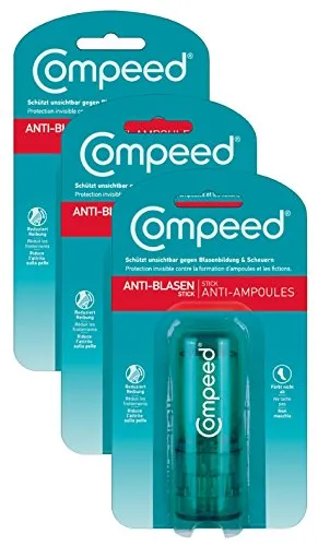 COMPEED Anti-Blasen Stick / Praktischer Stick zur Vorbeugung von Blasen an den Füßen / 3x8ml