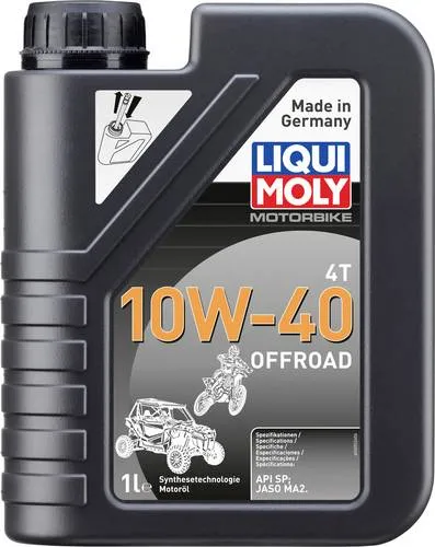 Liqui Moly Motoröl Motorbike 4T 10W-40 Offroad 3055 - Hochwertiges Motoröl für Motorräder, optimaler Schutz und Leistung bei Offroad-Einsätzen, sorgt für eine langlebige Motorfunktion.