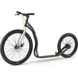 Yedoo Trexx Disc Black Dogscooter - Unisex Erwachsene, leichter Alurahmen mit Luftreifen und Scheibenbremsen für sicheres Fahren, ideal für Abenteuer und Freizeitaktivitäten.