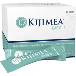 Kijimea Basis 10 56 G - Nahrungsergänzungsmittel mit 10 Mikrokulturen, Cholin und Biotin. Unterstützt die Gesundheit der Darmschleimhaut und ist frei von Laktose und Gluten. Ideal für eine ausgewogene Ernährung.