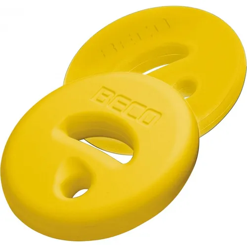 BECO AquaDisc SZ Aqua Training Trainingsscheiben - Gelb - Aqua Hanteln für effektives Oberkörper- und Kardiotraining im Wasser, mit weichem Schaum und komfortablen Griffen für besten Halt, ideal für Fitness im tiefen und flachen Wasser.
