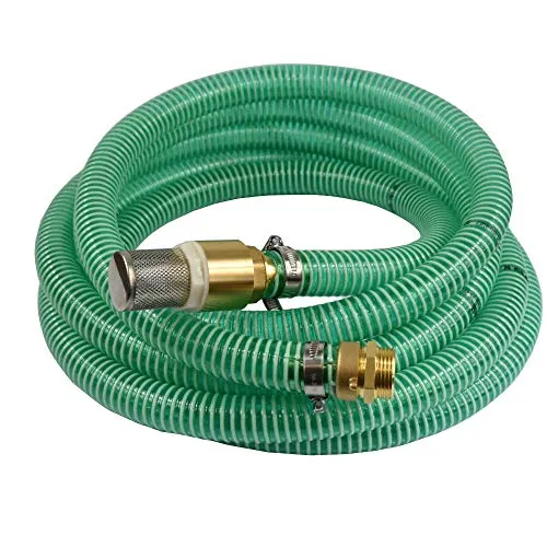 1" Zoll Saugschlauch Druckschlauch mit Saugkorb und Rückschlagventil - Hochwertiger Ventilschlauch mit 1" Innendurchmesser, ideal für Teich- und Poolanwendungen. Ozon-, Chlor- und UV-beständig für langfristigen Außeneinsatz.
