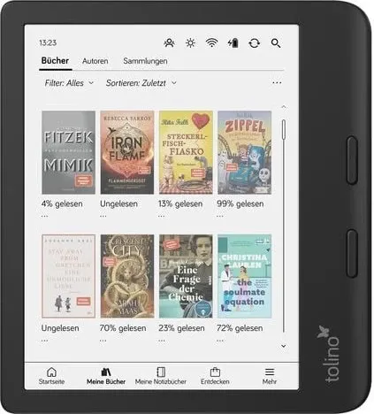 tolino vision color - 7 Zoll Farb-eBook-Reader, wasserfest mit smartLight und ergonomischem Griff für entspanntes Lesen überall