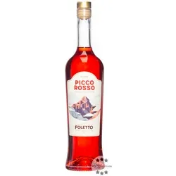 Foletto Picco Rosso Likör 0,7l - Likör & Kräuterschnaps, köstlicher Kult-Likör aus Waldhimbeeren und Erdbeeren, perfekt für besondere Anlässe oder als Geschenk.