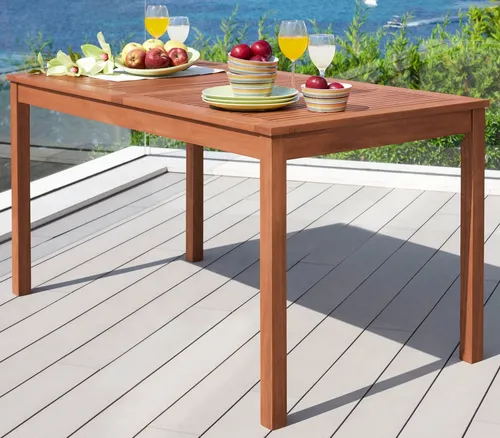 MERXX Gartentisch Montana - FSC-zertifiziert - Der MERXX Gartentisch Montana aus FSC-zertifiziertem Eukalyptusholz bietet Platz für gesellige Abende im Freien. Erhältlich in zwei Größen, vereint er Stil und Funktionalität für Ihren Garten.