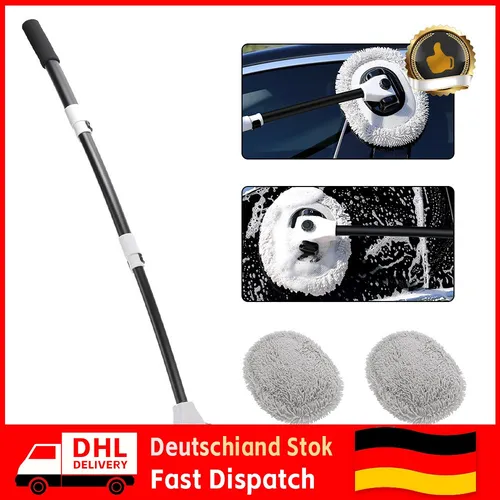 Telescopic Car Wash Brush Cleaning Tool for Auto Vehicle Body Exterior Detailing