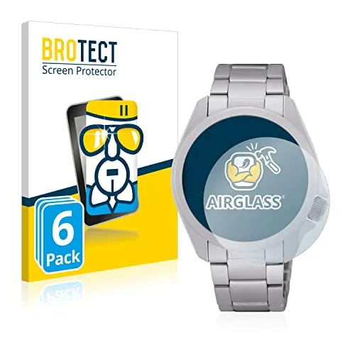 BROTECT 6 Stück Schutzglas für Seiko 5 Sports SRPH49K1 Schutzfolie Panzer Folie Glas[Extrem Kratzfest 9H, Anti-Fingerprint, Ultra-Transparent]