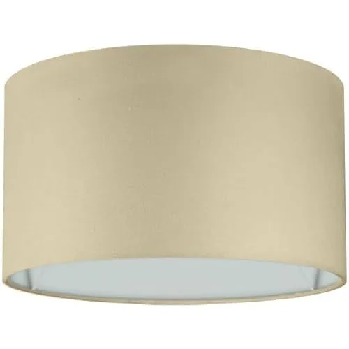 Wogati® Premium Lampenschirm E14/E27 aus Baumwolle | Beige, Ø40cm, Höhe 25cm - Stylischer Lampenschirm aus 100% Baumwolle, handgefertigt und einzigartig. Ideal für Stehlampe, Hängelampe oder Tischlampe – bringt warmes Licht in jeden Raum.