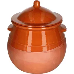 MamboCat Vorratsglas Stewpot 8L Tontopf mit Deckel - 12971 - Kochtöpfe aus hochwertigem Steingut, ideal für die Aufbewahrung von Lebensmitteln und hält sie frisch dank luftdichtem Deckel.