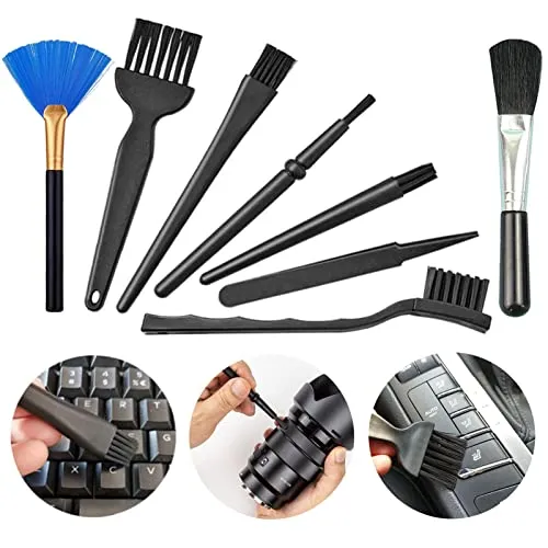 Pinsel PC Reinigung 8pcs Tastatur Reinigungsset Laptop Reinigungsset Antistatische ESD Bürste PC Reinigungsset Nylon für Tastatur Laptop PC Motherboards Leiterplatte Reinigungsbürste Set