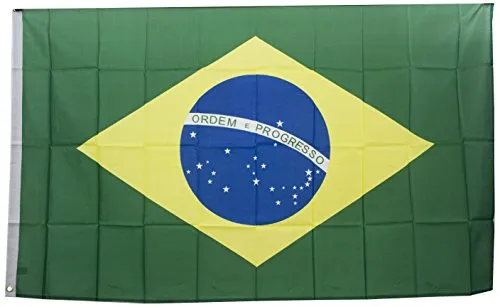 FIG Herren Fahne Brasilien-Fahne, Mehrfarbig, 90 x 150 cm, 72019