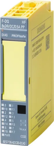 Siemens SIPLUS ET 200SP F-DQ 8x24 VDC - SPS-Prozessor mit 8 digitalen Ausgängen, konfigurierbar, und Kurzschlussschutz für zuverlässige Automatisierungslösungen in industriellen Anwendungen.