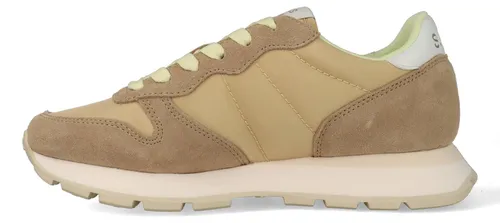 SUN 68 Damen Sneaker Ally Solid Beige - Sportlicher Komfort in Größe 42 - Stylische und bequeme Damen Sneaker aus einer hochwertigen Materialkombination, ideal für den Alltag und Streetwear-Looks. Mit herausnehmbarer Innensohle für individuellen Tragekomfort.