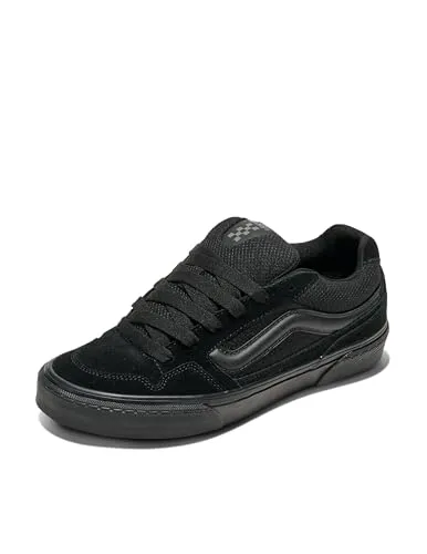 Vans Caldrone Herren Sneaker - Wildleder Mesh Schwarz, 47 EU - Herren-Sneaker mit skate-beeinflusstem Design, übertriebenem Vans Sidestripe und original Waffel-Laufsohle für besten Grip und Komfort.