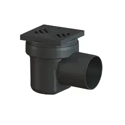 Kessel Kellerablauf 36501 DN 100 mit Schlitzrost - Sanitärinstallation, langlebiger Kunststoffablauf mit herausnehmbarem Schlammeimer und hoher Abflussleistung von 1,6 l/s für optimale Entwässerung in Kellerräumen.
