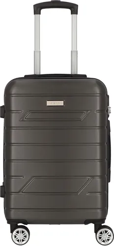 NOWI Bergamo Reisekoffer - Wasserabweisend, 8 Rollen 360° drehbar, robustes Teleskopgestänge für mühelose Handhabung, elegantes Design in Anthrazit (M)