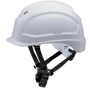 Uvex Schutzhelm pheos S-KR, 9772034, EN 397, 52-61, weiß - Sicherer Sitz durch 6-Punkt-Textilband und 4-Punkt-Kinnriemen. Mit variablen Ventilationsöffnungen für angenehme Belüftung. Ideal für Baustellen und Industrie, geprüft nach DIN EN 397.