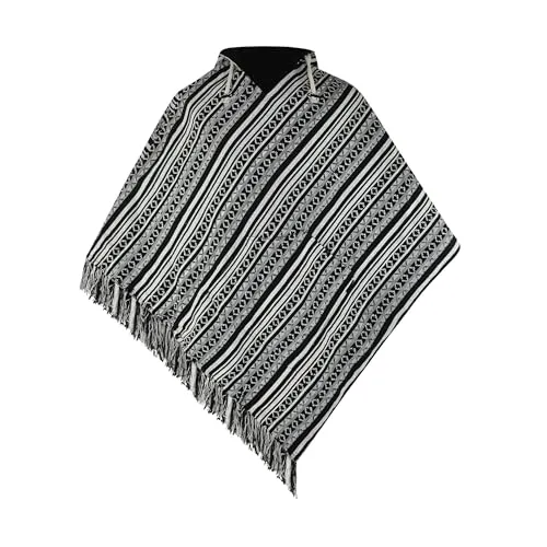 virblatt Herren Poncho - Wendeponcho aus Baumwolle mit Kapuze - Wendeponcho aus hochwertigem Baja-Material, ideal für bunte Abenteuer. Bequem und mit praktischen Vordertaschen, erhältlich in mehreren Größen und Farben. Perfekt für Freizeit und Entspannung.