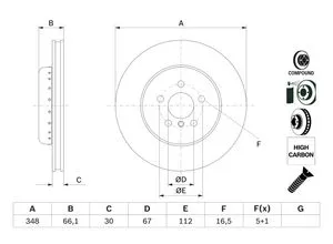 Bremsscheibe BOSCH 0 986 479 F57 für BMW 7er X3 - Bremsscheiben mit ECE-R90 Zertifizierung, garantieren höchste Sicherheit und zuverlässige Bremsleistung. Ideal für den täglichen Einsatz und lange Lebensdauer.