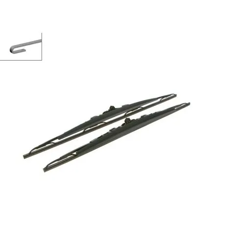 BOSCH Wischblatt 3 397 118 204 - Frontscheibenwischer mit Spoiler - Scheibenwischer mit Hakenbefestigung, ideal für PEUGEOT 307 bis Baujahr 05/2005, bietet optimale Sicht bei Regen durch aerodynamisches Design.