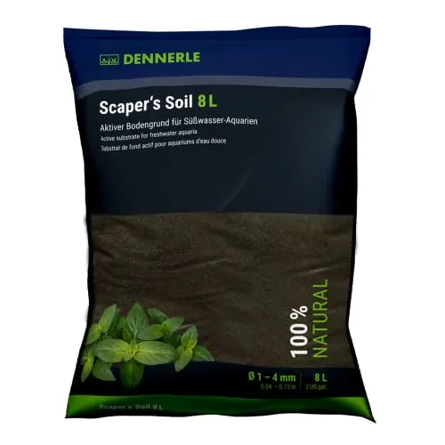 Dennerle Scaper's Soil 1-4 mm - 8 Liter - Bodengrund für Aquarien, sorgt für ein gesundes Pflanzenwachstum durch optimale Nährstoffversorgung.
