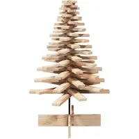 vidaXL Weihnachtsbaum aus Holz - 100cm DIY Christbaum - Nussknacker: Rustikaler Holz-Weihnachtsbaum, der individuell gestaltet werden kann und eine festliche Atmosphäre schafft. Ideal für kreative Dekorationen und außergewöhnliche Stabilität!