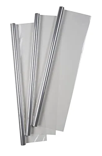 Idena 433085 - Geschenkfolie, Transparent, Größe ca. 5 m x 70 cm, Blumenfolie, Geschenkpapier, Folienrolle, Verpackung