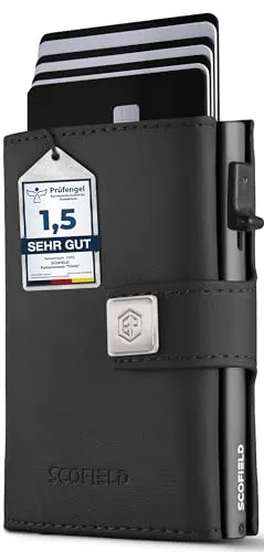 SF SCOFIELD Geldbörse Herren | Portmonee Herren für 11-12 Karten | Geldbeutel RFID Schutz | Portemonnaie | Wallets for Men | Smart Wallet | Kreditkartenetui | Slim Wallet | Kartenetui Klein