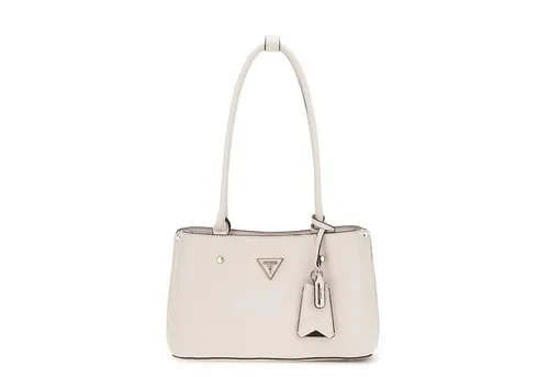 Guess Meridian II Schultertasche 29 cm in Weiß - Stylische Handtasche mit geräumigem Innenraum, praktischen Fächern und robustem Polyurethan-Material – ideal für moderne Frauen, die Funktionalität und Design schätzen.