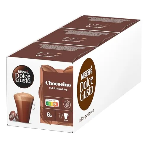 NESCAFÉ® Dolce Gusto® Kakao Chococino, 3x 16 Kapseln - 3 Packungen Kapseln »Dolce Gusto® Chococino«, mit feinem Kakao und natürlichem Vanillearoma, für ein cremiges Geschmackserlebnis. Ideal für die schnelle Zubereitung zu Hause.