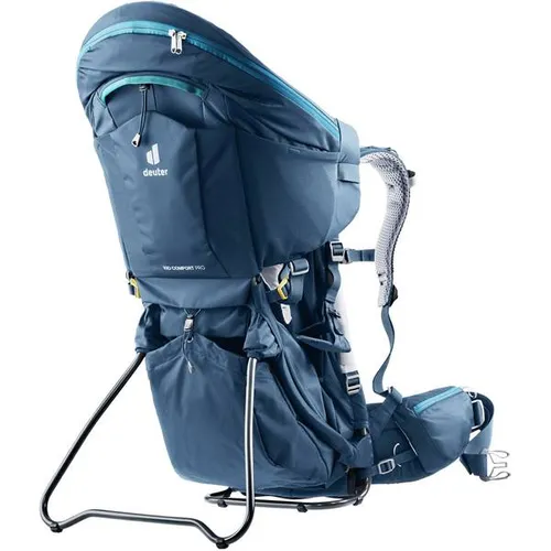Deuter Kid Comfort Pro - Kindertrage in Dunkel-Blau, komfortabel und ergonomisch für lange Wanderungen mit Ihrem Kind