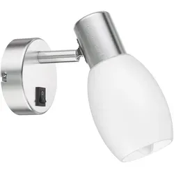 ledscom.de Wand-Leuchte LUPI mit Schalter, inkl. E14 LED Kerze Filament 3,567W 452lm warm-weiß