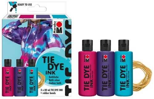 Marabu Batikfarben-Set TIE DYE 3 x 80 ml Trendfarben
