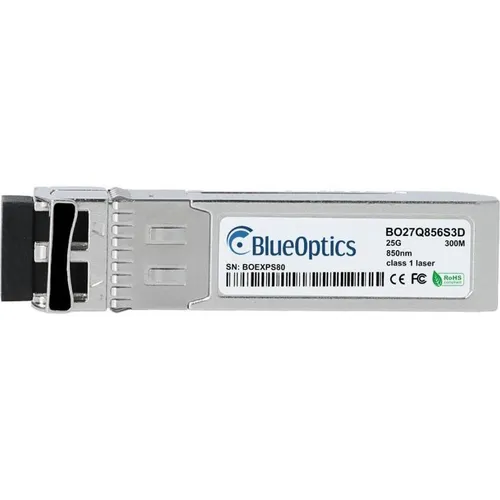 Ruckus SFP28-25G-ESR kompatibler BlueOptics SFP28 BO27Q856S3D - Hochwertiger Ruckus SFP28-25G-ESR kompatibler BlueOptics SFP28 Transceiver für schnelle 25G Datenübertragungen über Multimode Glasfaser. Ideal für Netzwerkinfrastruktur und zuverlässige Performance.