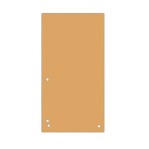 DONAU DONAU 100er Pack Trennstreifen/Farbe: Orange / 1/3 A4 aus 190 g/m² Recycling-Karton/ 4-fach Lochung/ 23,5 x 10,5 cm/Gelocht/Trennblätter Ordner Register Trennlaschen/Made in EU