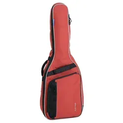 Gewa Gitarrentasche Economy für 1/4 - 1/8 Konzertgitarren & Mandolinen in Rot - Taschen für Kindergitarren, reißfest und wassergeschützt mit 12 mm Schaumstoffpolsterung, idealer Schutz für junge Musiker.
