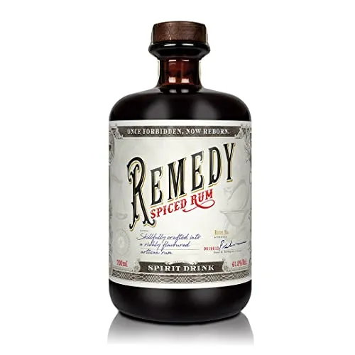 Remedy Spiced Rum 41,5% - Karibik Genuss - Rum aus der Karibik mit 41,5% Alkoholgehalt, perfekt für Cocktails oder pur. Ein besonderes Geschmackserlebnis mit exotischen Gewürzen.