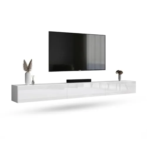 Planetmöbel TV-Board WEST 100 - 320 cm - TV-Halterungen in modernem Design, flexibel als hängendes oder stehendes Lowboard nutzbar, ideal für jeden Wohnraum.