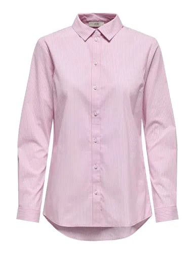 JDY Langarmbluse JDYMIO - Elegante Bluse in Altrosa - Moderne Bluse in normaler Passform aus 72% Baumwolle, ideal für jeden Anlass. Mit Kentkragen und langem Arm für einen stilvollen Look.