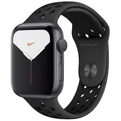 Apple Watch Nike Series 5 44 mm Aluminiumgehäuse space grau am Nike Sportarmband anthrazit/schwarz [Wi-Fi]