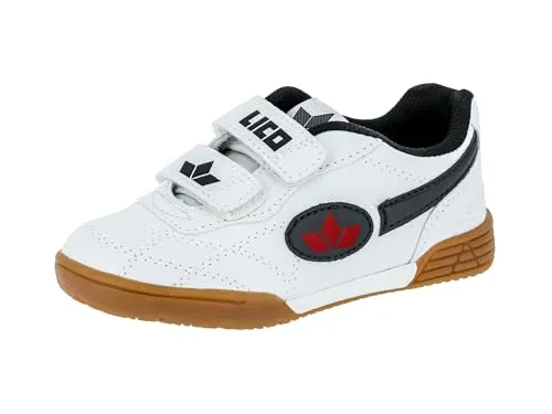 Lico Unisex Kinder Bernie V Hallenschuhe, Weiß Marine, 41 EU - Sneaker für Jungen mit praktischem Klettverschluss, ideal für Hallensport und Freizeit, sorgen für optimalen Halt und Komfort.
