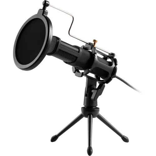 ISY IMI-2500 USB Streaming Mikrofon mit Stativ - USB-Kondensatormikrofon mit Pop-Filter und Shock Mount, ideal für Podcasts und Streaming. Einfaches Plug & Play ohne Treiber – perfekt für kreative Inhalte!