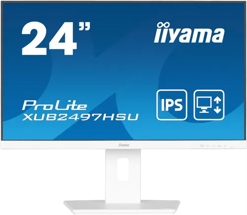 iiyama ProLite XUB2497HSU-W2 24" LED Monitor - Full HD 24" Monitor mit 100 Hz, 1 ms Reaktionszeit und IPS-Technologie für brillante Farben und flüssige Darstellungen, ideal für Gaming und Multimedia.