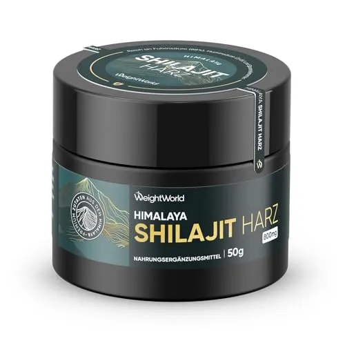 Shilajit Resin 50g - Himalaya Shilajit Original Harz mit Ashwagandha und Kurkuma, unterstützt Energie und Wohlbefinden mit über 85 Mineralstoffen